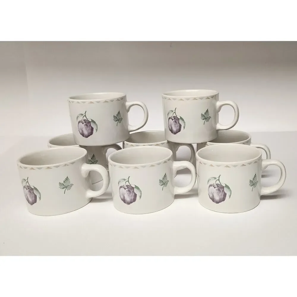Oneida Majesticware Vintage Chef's Basket 8 Stoneware Coffee/Tea Cup